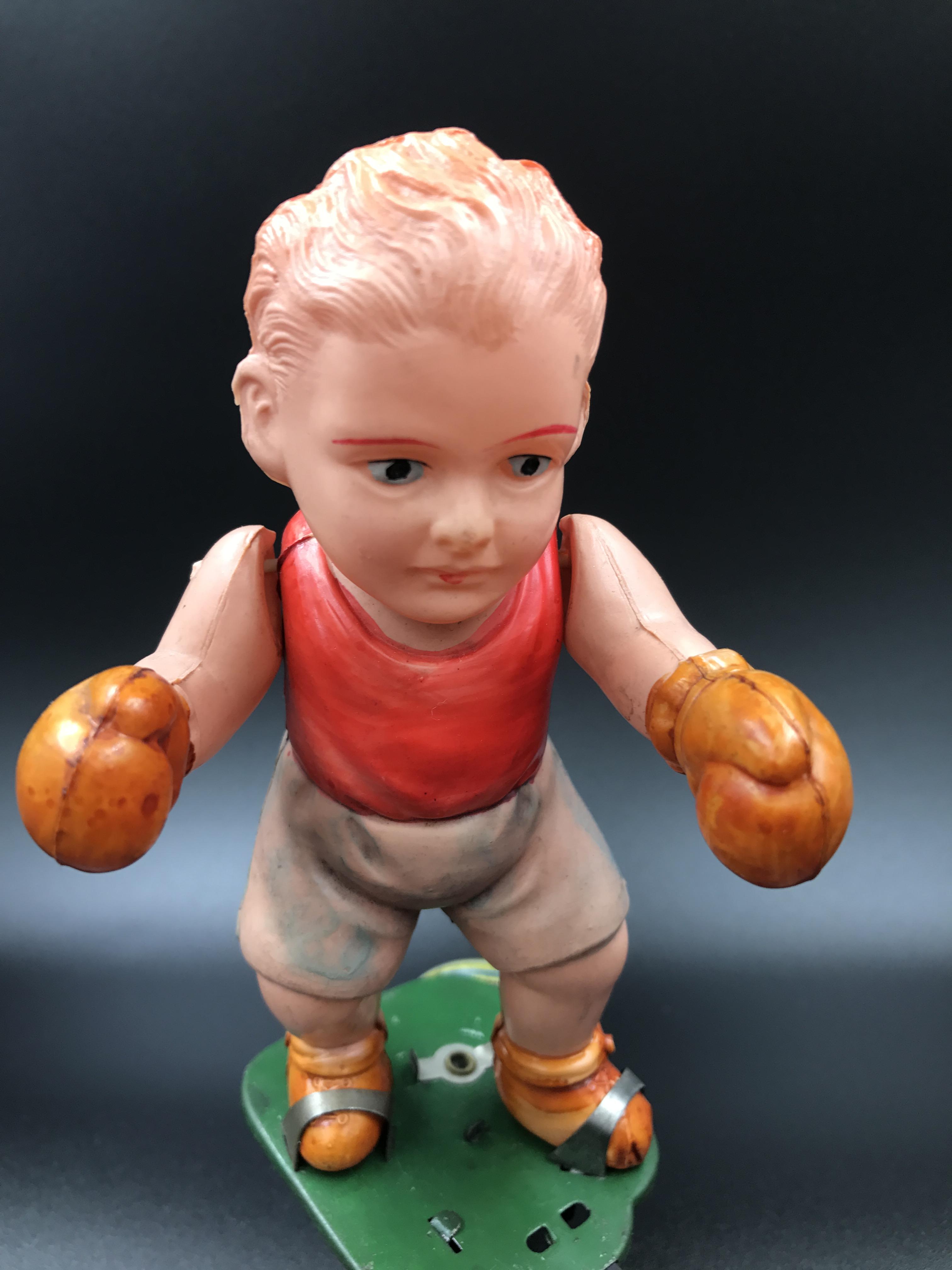 Boxers Vintage Celluloid Wind up toy ของเล่นไขลานยุค 50s