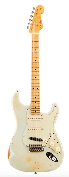 Fender Custom Shop Masterbuilt 60s Imperial Arc Stratocaster Maple Fingerboard SSS by Paul Waller - Sonic Blue over Olympic White