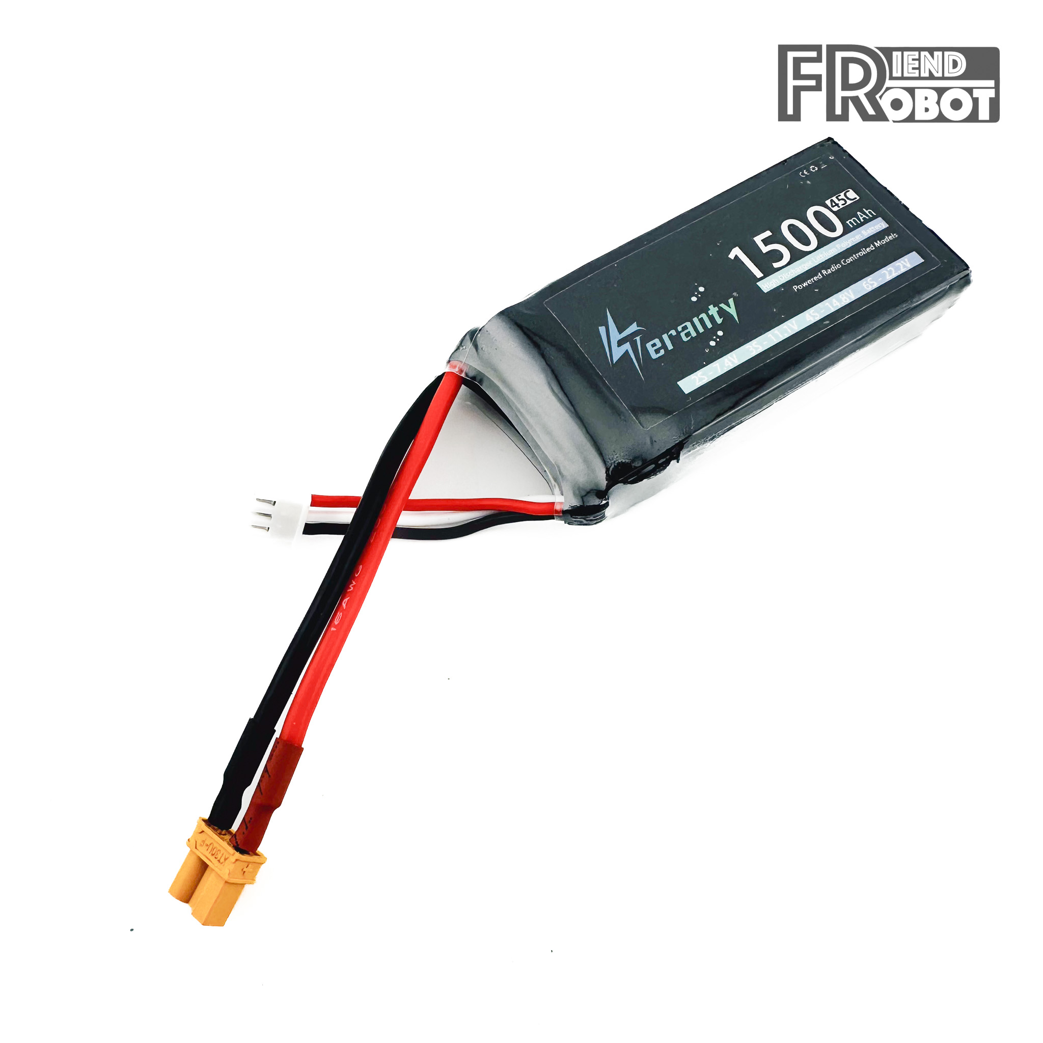 แบตเตอรี่ TERANTY 2S 7.4V 1500mAh 45C (หัว XT30)