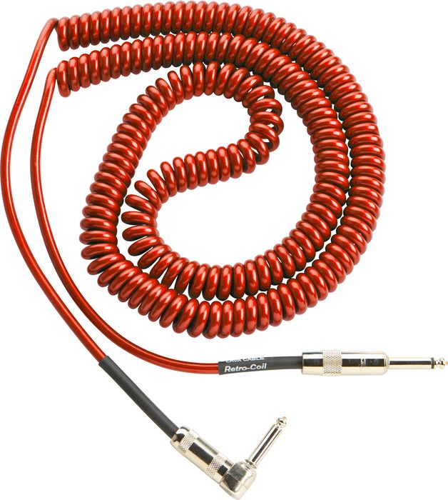 Lava Retro Coil 20 Foot Instrument Cable Straight-Right Angle Assorted Colors