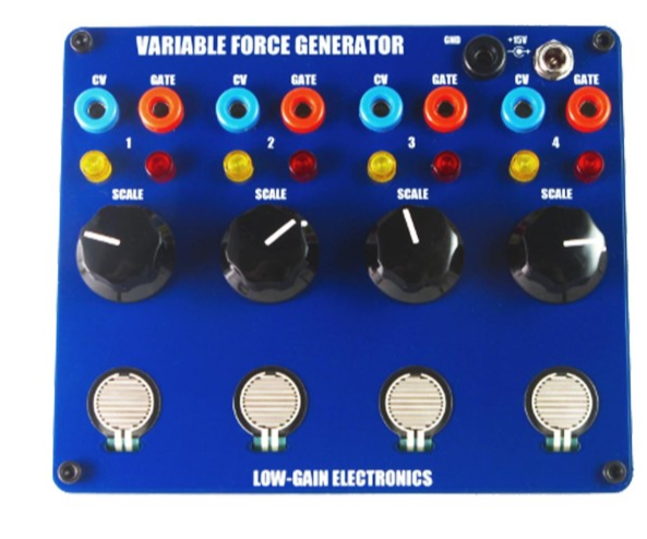 Low-Gain Electronics Variable Force Generator CV + Gate Controller - Banana Jacks