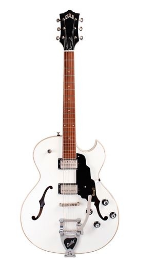 Guild Starfire I SC with Guild Vibrato Tailpiece Semi-Hollow Electric Guitar Sea Foam Green , snow crest white