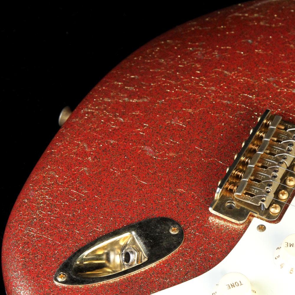 Fender Custom Shop 1957 Stratocaster Heavy Relic Electric Guitar - Gold Sparkle over Red Base
