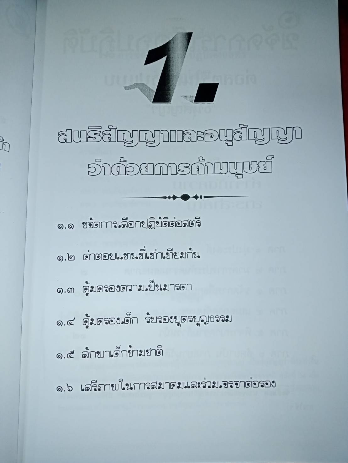 กฎบัตรกฎหมาย เล่ม 3 การค้ามนุษย์ พระราชบัญญัติ สนธิสัญญา อนุสัญญา