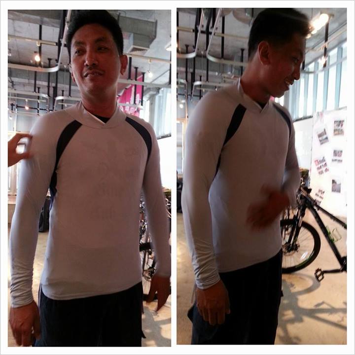 bike shirt สีแดง-ดำ