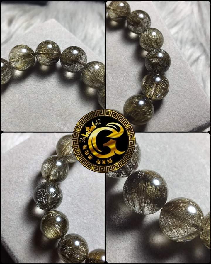 ข้อมือหินไหมเงิน (Silver Rutilated Quartz)