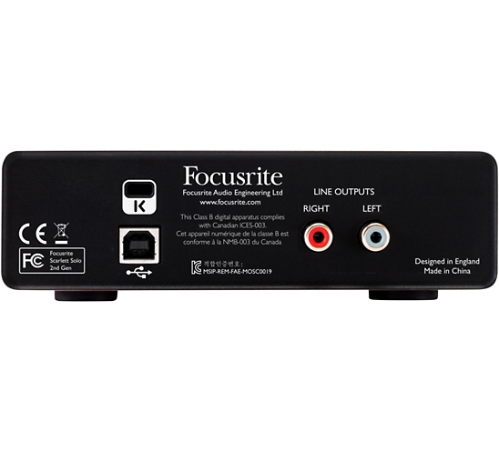 Focusrite Scarlett Solo (2nd Gen) USB Audio Interface