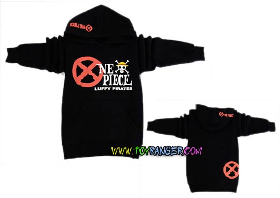 เสื้อกันหนาวฮูด One Piece ดำ (M)