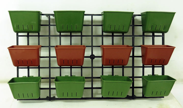 กระถางต้นไม้สวนแนวตั้ง ขนาดเล็ก สีน้ำตาล