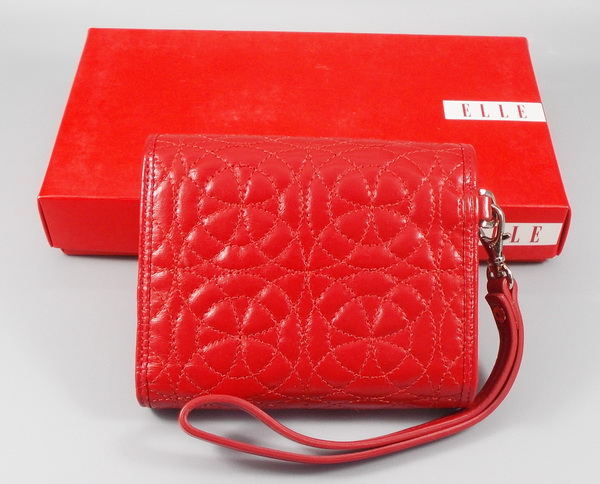 กระเป๋าสตางค์ ELLE แดง ใหม่ แท้