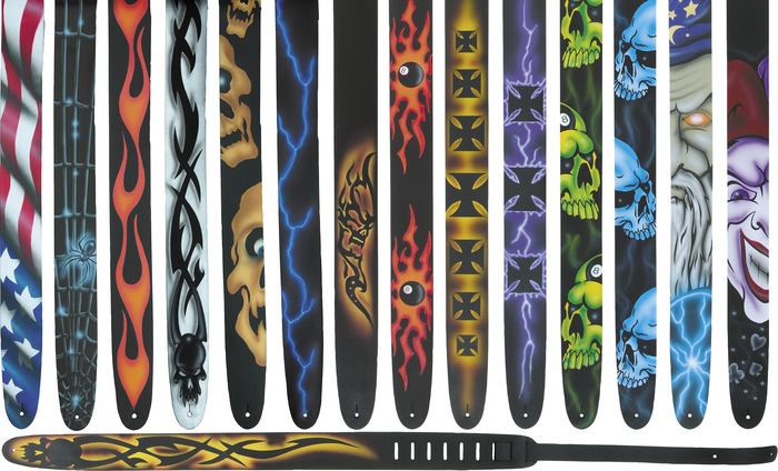 Perri's 2-1/2" Leather Airbrushed Guitar Strap