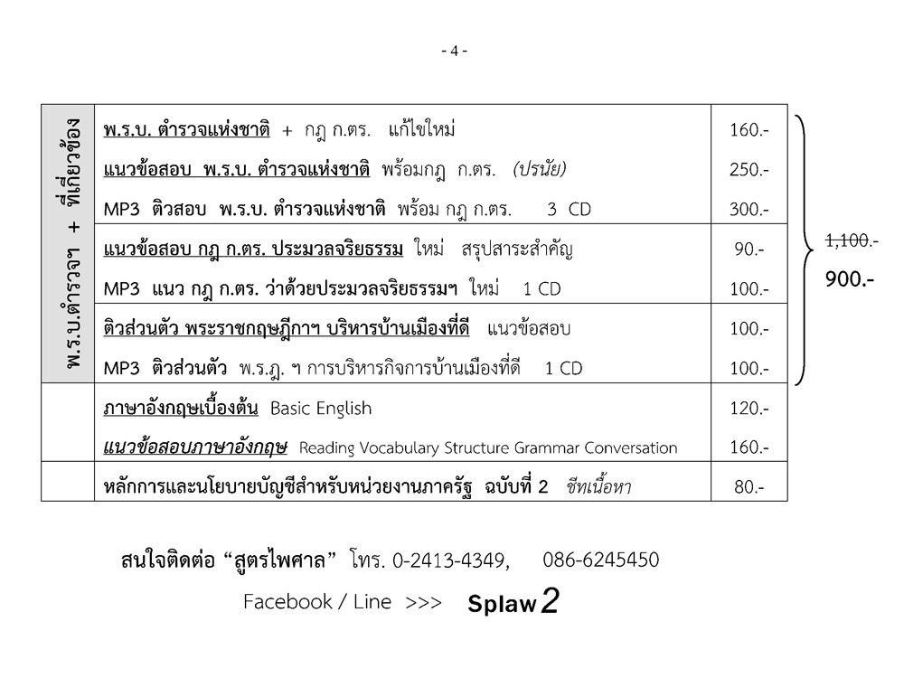ชุดสอบบุคคลภายนอก ป.ตรี ตำรวจสัญญาบัตร