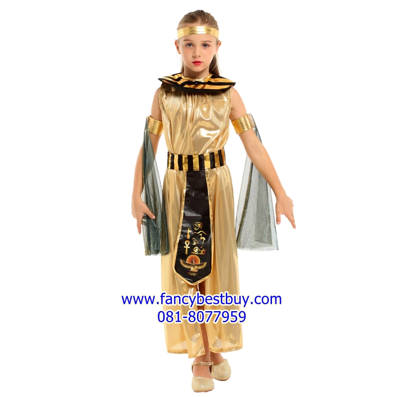 ชุดครีโอพัตรา ชุดประจำชาติอียิปต์ เจ้าหญิงอียิปต์ สีทอง ขนาด M, L, XL
