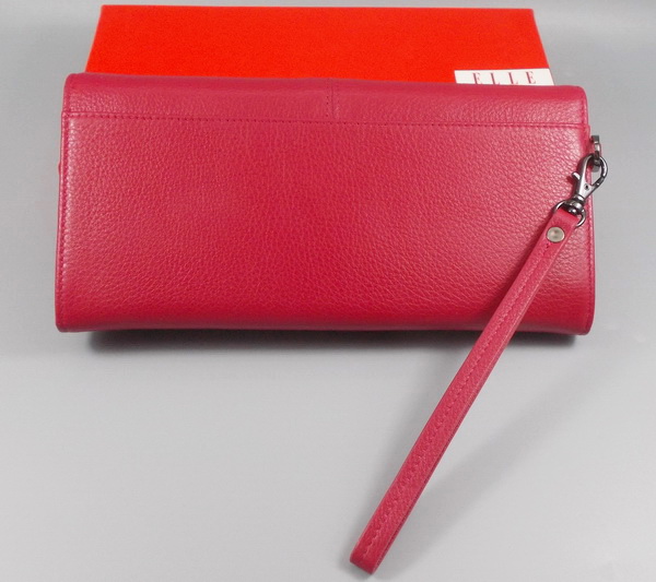 กระเป๋าสตางค์ ELLE แดงมะเหมี่ยว ใหม่ แท้