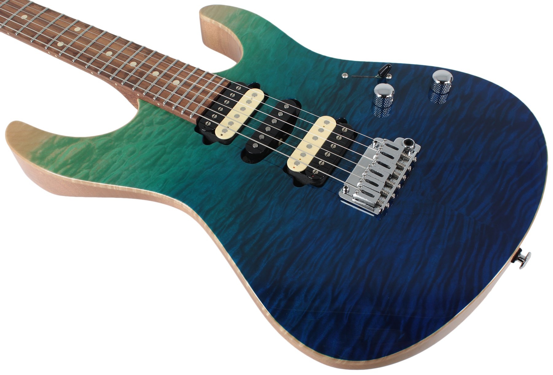 Suhr Modern Select Guitar Quilted Maple - Aqua Burst Gradient
