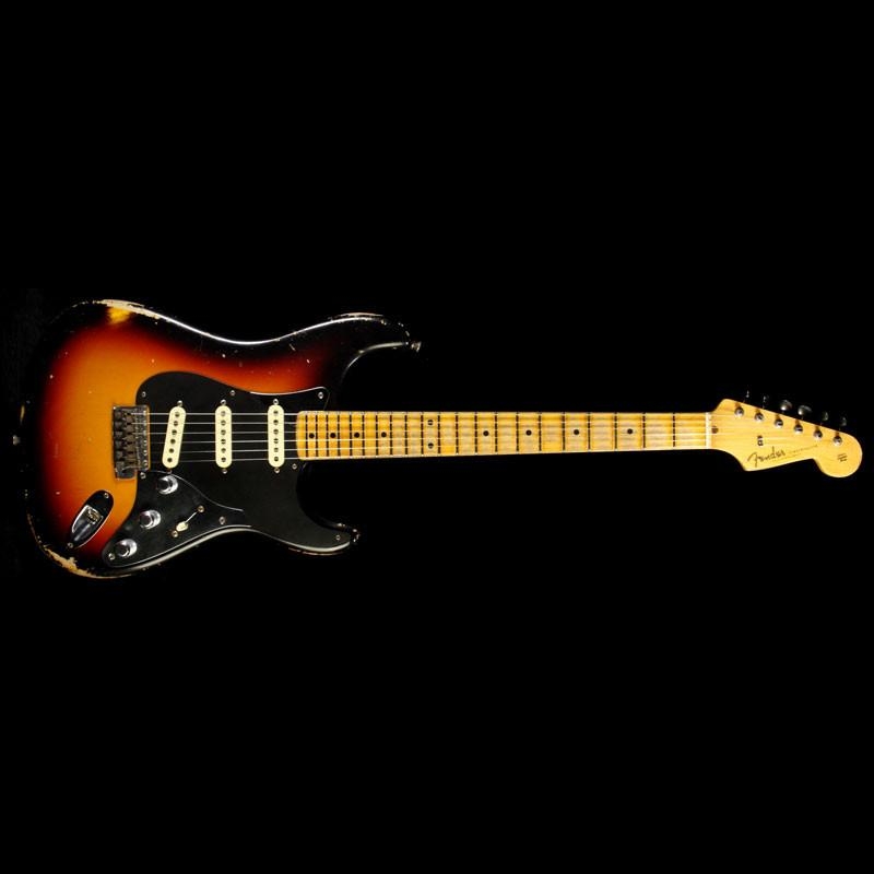 Fender Custom Shop Builder Select Todd Krause 50s Control Plate Stratocaster Electric Guitar - 3-Tone Sunburst