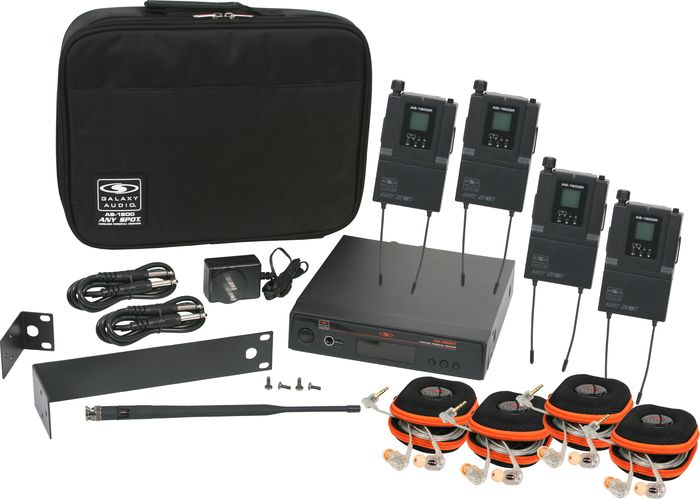 Galaxy Audio AS-1810 Any Spot Wireless Personal Monitor Band Pack w/EB10 earbuds Freq. Code B3