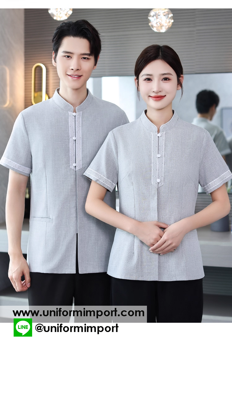 เสื้อพนักงานต้อนรับ ++คลิกดูรายละเอียดสินค้า เสื้อพนักงานเสริฟ เสื้อพนักงานโรงแรม เสื้อฟอร์มพนักงาน