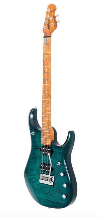 Ernie Ball Music Man JP15 Figured Roasted Maple Neck Electric Guitar - Teal Flame