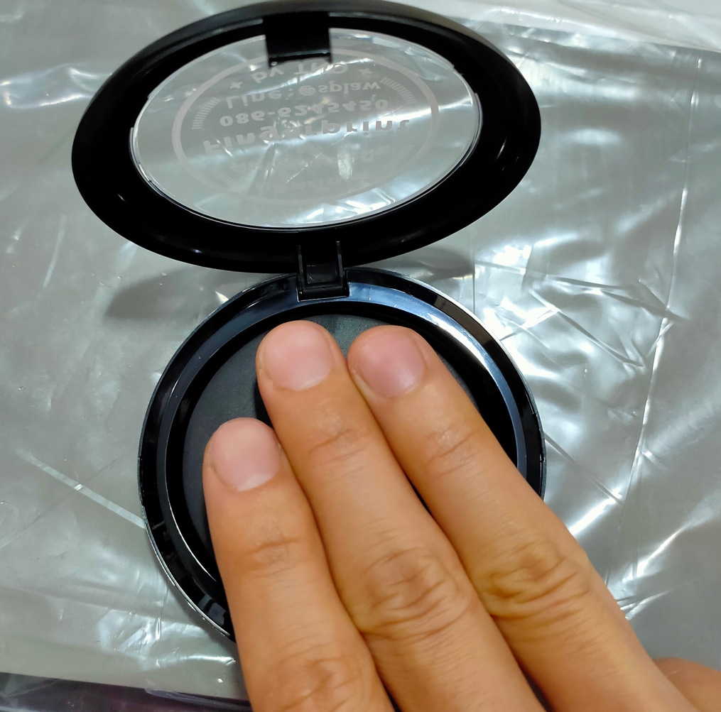 ตลับหมึกพิมพ์ลายนิ้วมือ ขนาด 7.5 เซนติเมตร ตลับฝาพับ แบบกลม