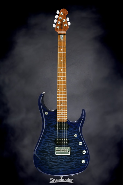 Ernie Ball Music Man JP15 Quilt Maple Top, Signed by John Petrucci - Limited Edition Blueberry Burst