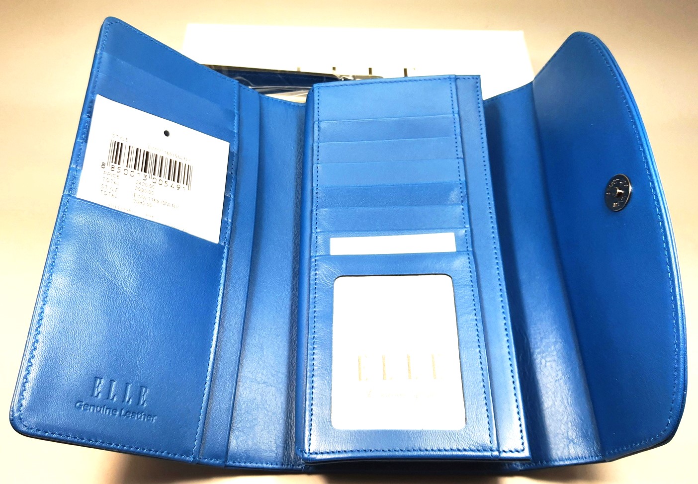 กระเป๋าสตางค์ ELLE น้ำเงินคราม ใหม่ แท้