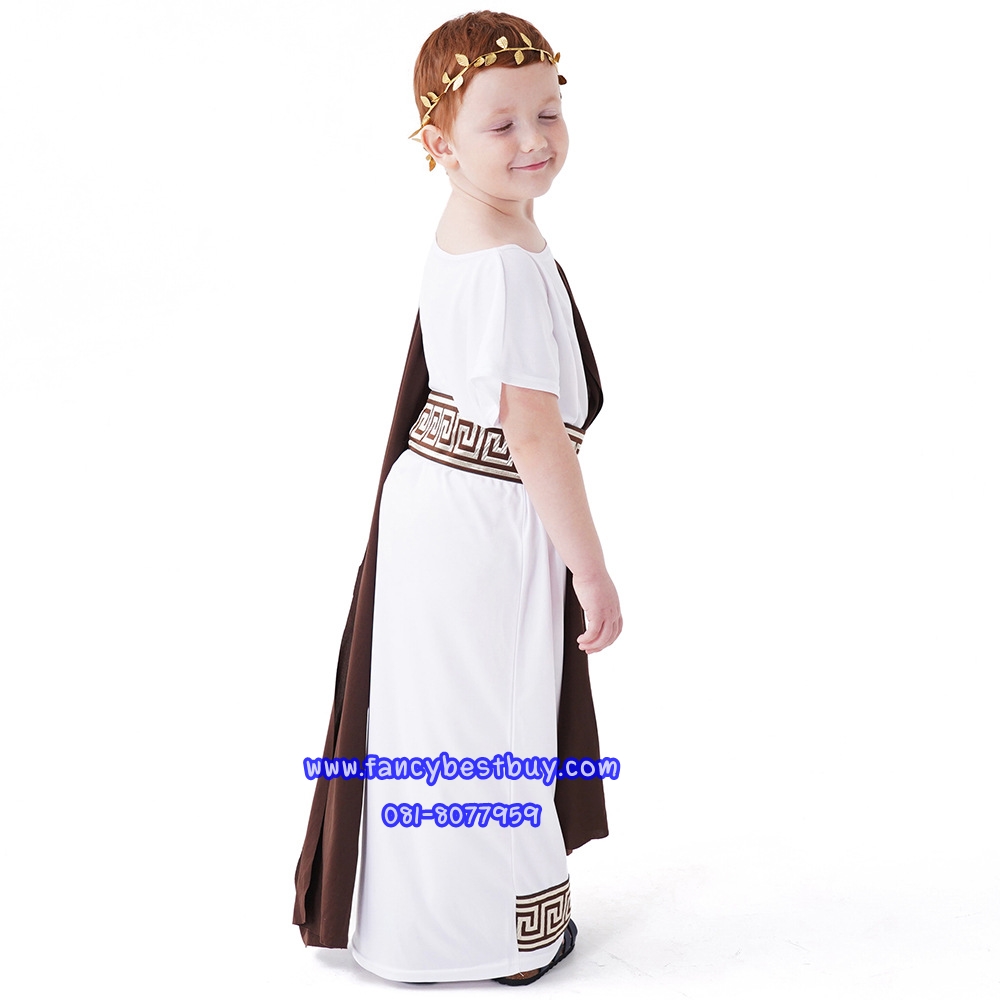ชุดแฟนซีเด็ก ชุดประจำชาติกรีก-โรมัน สำหรับใช้เป็นชุดประจำชาติอาณาจักรกรีก-โรมัน Size L(140-155)