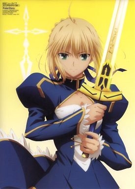 โปสเตอร์พลาสติกใส Fate/Zero Saber A4 Mini Clear Poster (แท้)