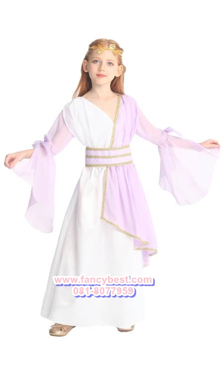 ชุดแฟนซีเด็ก ชุดเจ้าหญิงกรีก Athens Princess สำหรับใช้เป็นชุดประจำชาติอาณาจักรกรีก ขนาด M, L, XL