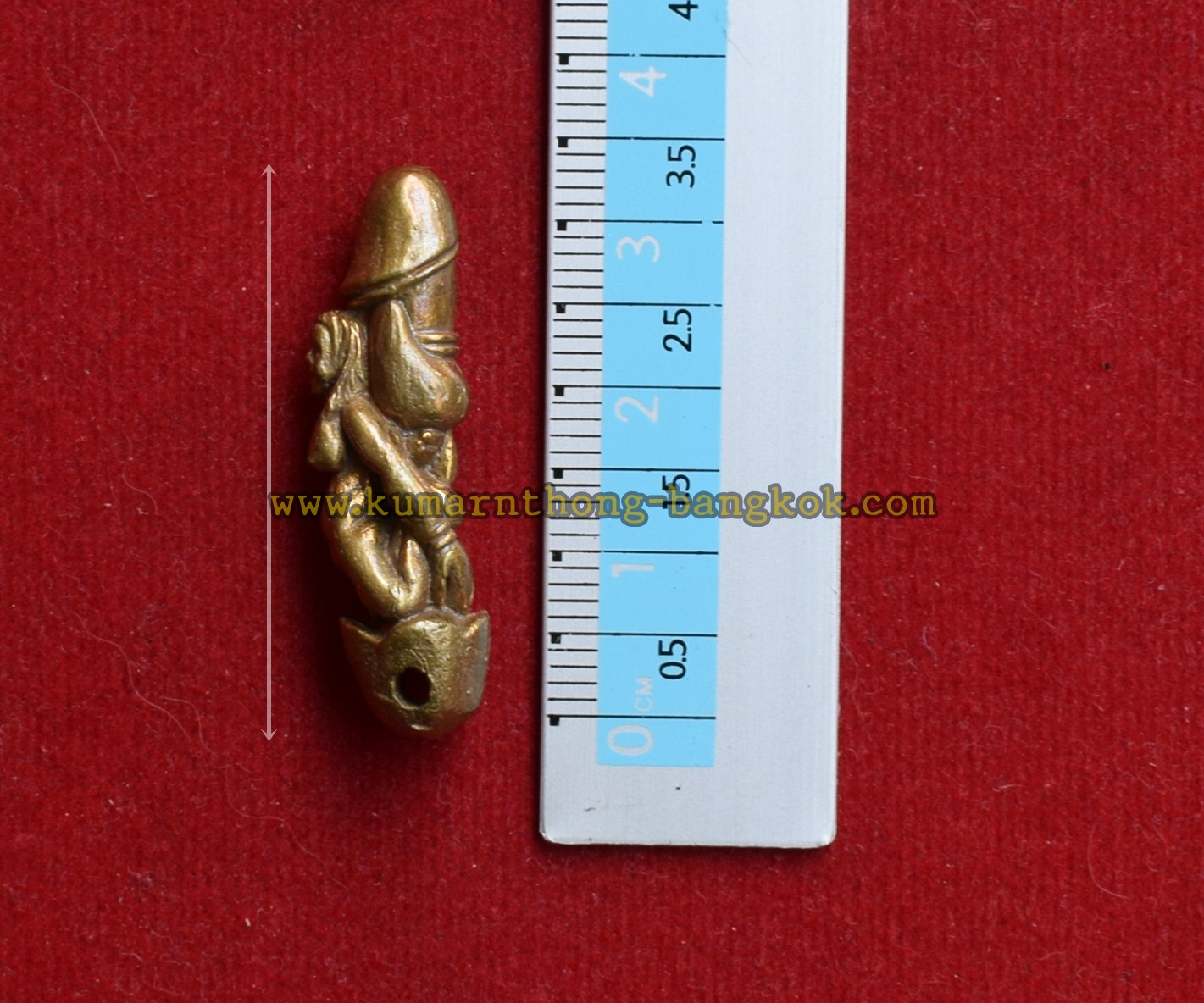 ปลักขิก นางครวญ มหาเสน่ห์ หลวงพ่อชื่น วัดตาอี จ.บุรีรัมย์ เนื้อโลหะ ขนาดพกพา สูง 3.5ซม. กว้าง 1ซม. รุ่นสร้างโบสถ์ ปี2543