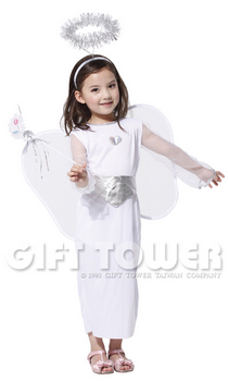 ชุดเจ้าหญิงแฟนซีเด็ก Little Angel สีขาว ขนาด M, L