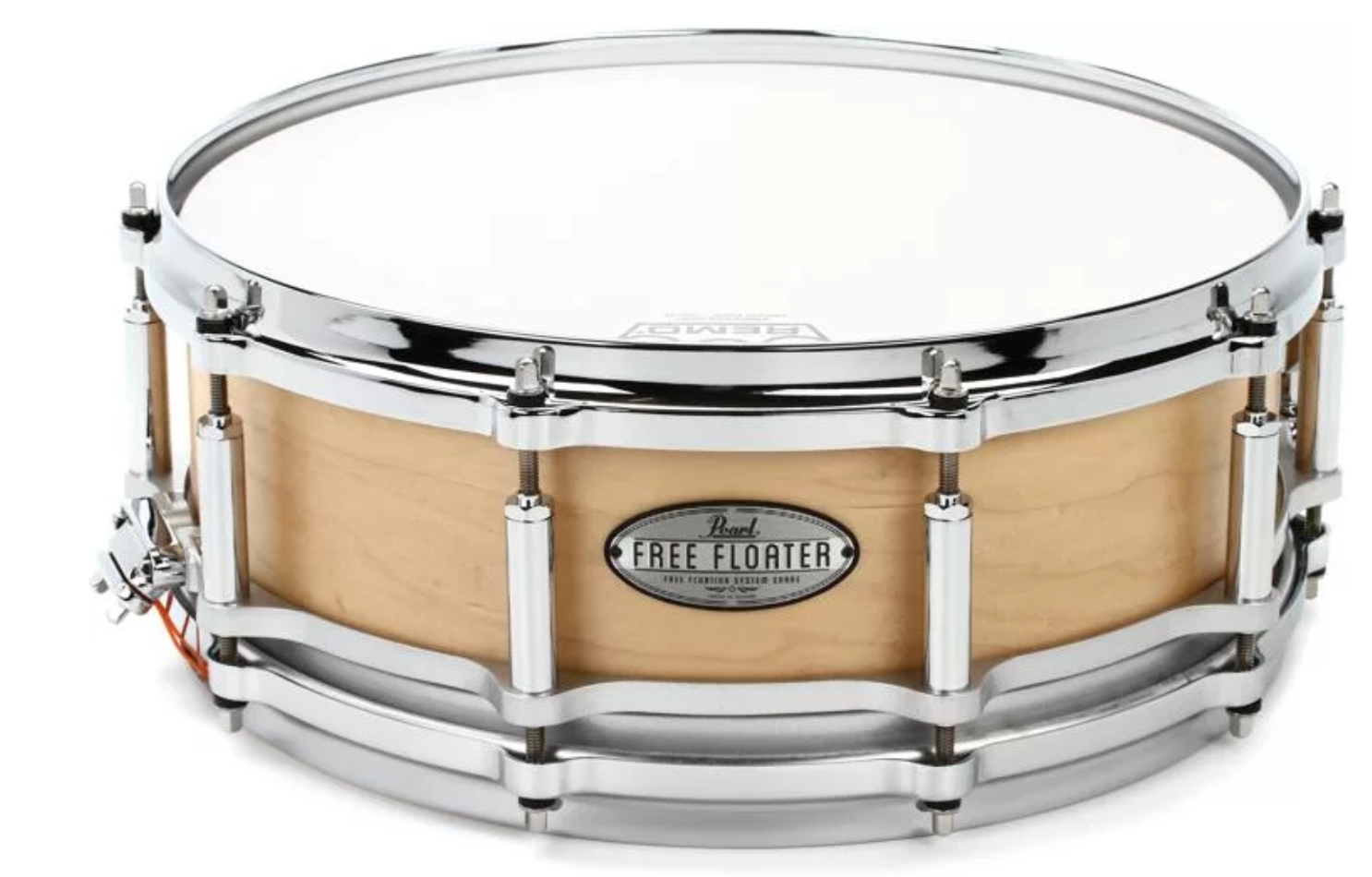 Pearl Free Floating Maple Snare Drum - 14 x 5 inch - Satin Maple