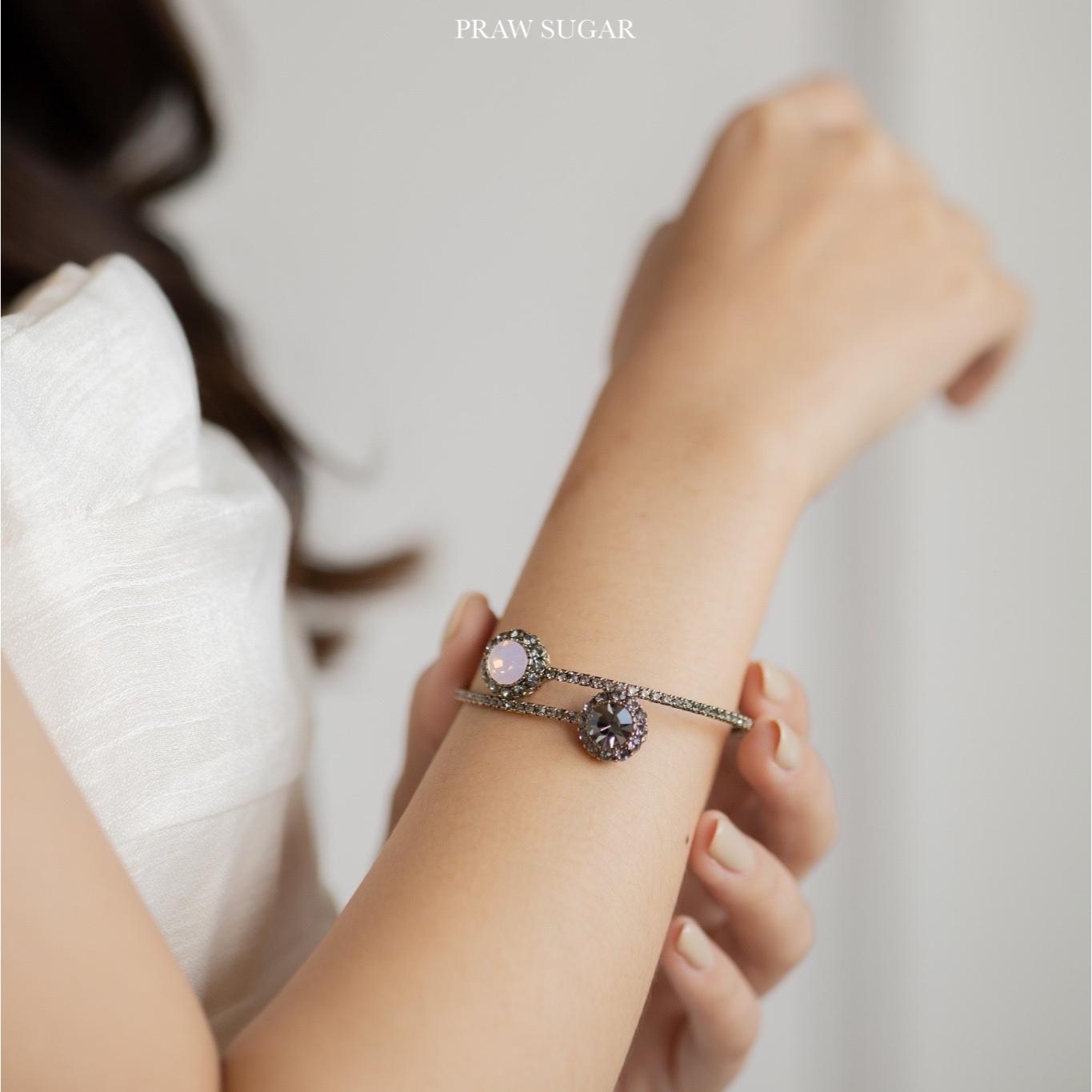Swarovski Double Crystal Bracelet - กำไลคริสตัลสวารอฟสกี้แบบ 2 ฝั่ง