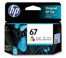 3YM55AA HP 67 Tri-color Original Ink Cartridge