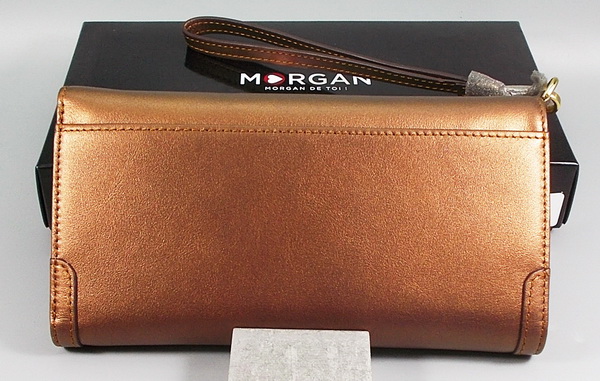 กระเป๋าสตางค์ MORGAN น้ำตาลเมทาลิก ใหม่ แท้