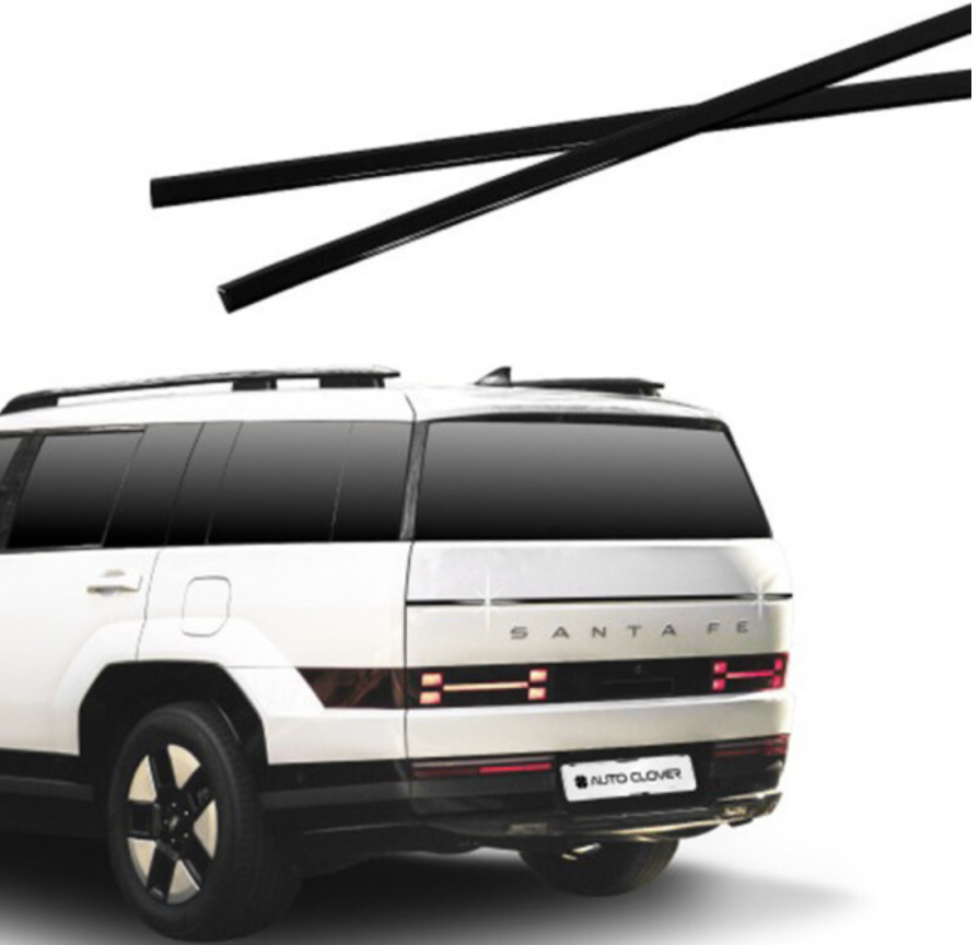 คิ้วตกแต่งท้ายรถสีดำ Hyundai SANTA FE Hybrid ฮุนได ซานตา เฟ่