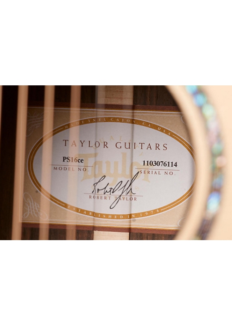 Taylor Presentation Series 2015 PS16ce Grand Symphony Macassar Ebony Acoustic-Electric Guitar