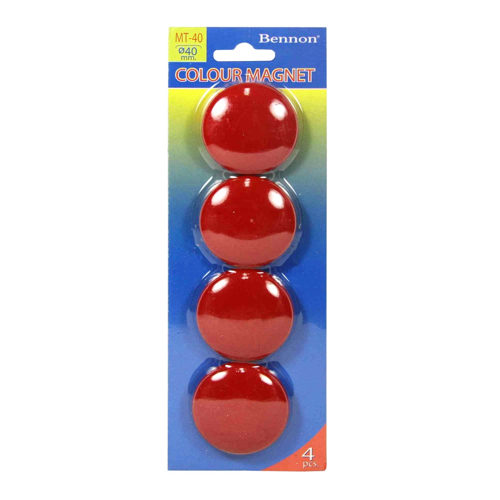 เม็ดแม่เหล็กกลม BENNON MT-40 ขนาด 40 มม. ( ราคา / 1 แผง)