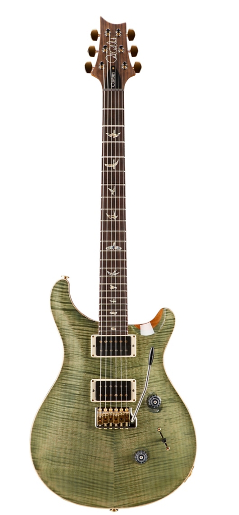 PRS Custom 24 10-Top Electric Guitar Trampas Green
