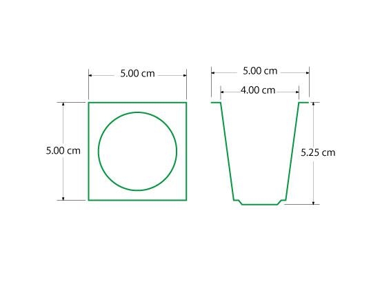 ถ้วยปลูกเขียวบากก้นลึก แบบหนา 10 กล่อง