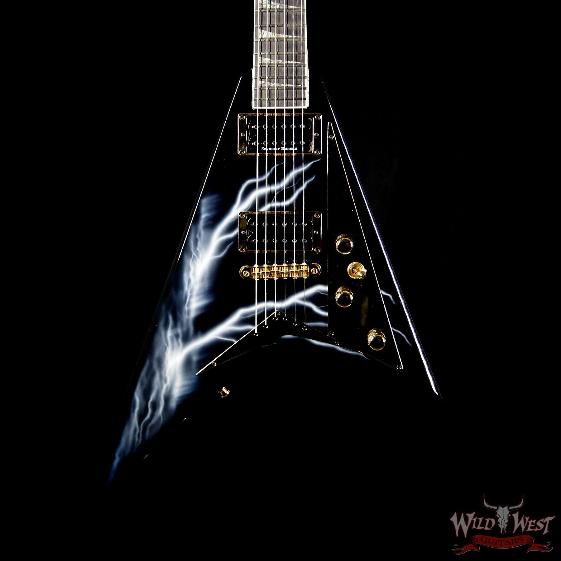 Jackson Custom Shop Randy Rhoads RR1T Mahogany Body Lightning Sky Graphic By Dan Lawrance