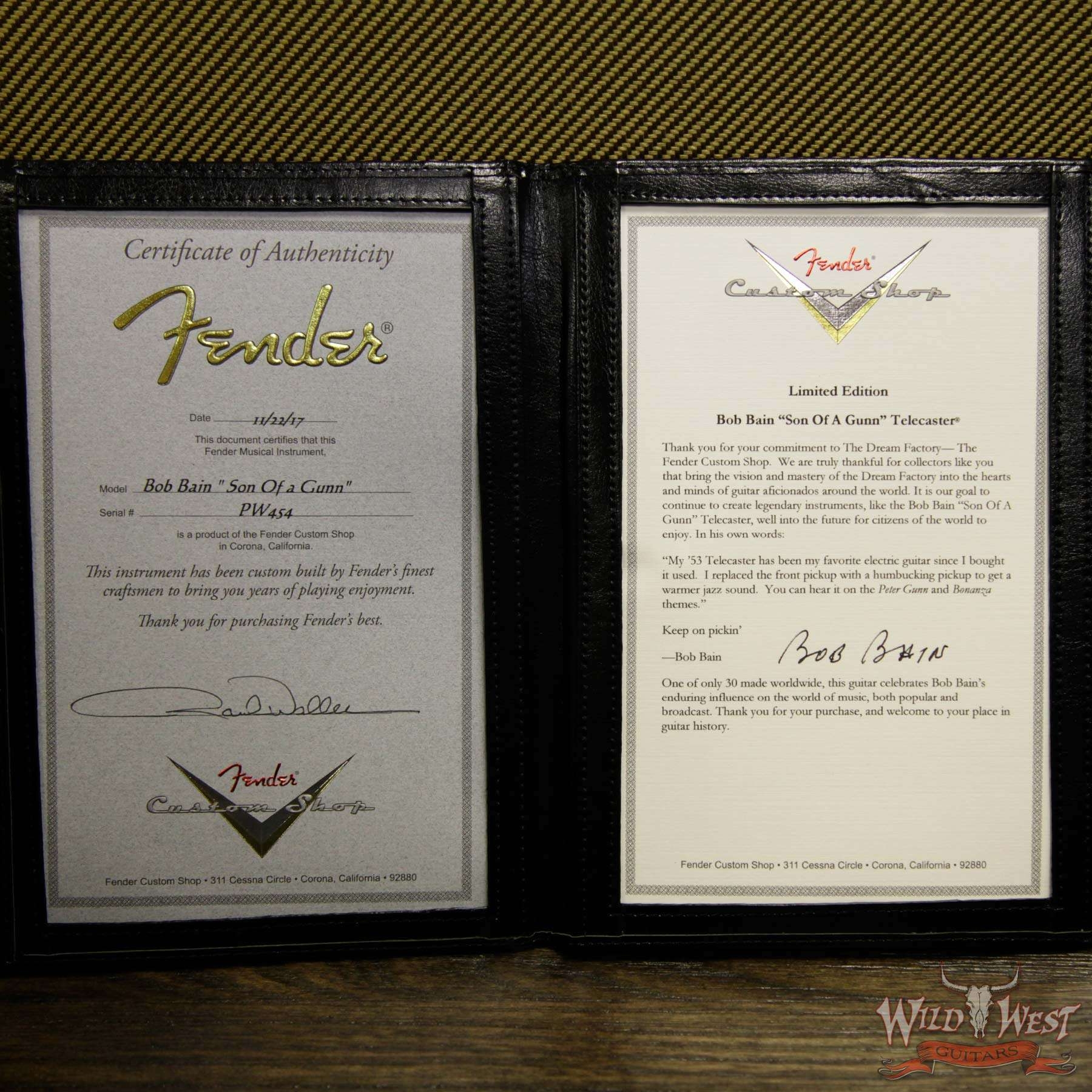 Fender Custom Shop Masterbuilt Bob Bain Son Of A Gunn Telecaster by Paul Waller