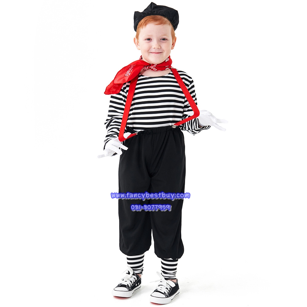 ชุดคนเรือกอนโดลา ชุดประจำชาติอิตาลี Gondola Costume, Italy Costume มีขนาด XS 95-110, S 110-125, M125-140, L 140-150