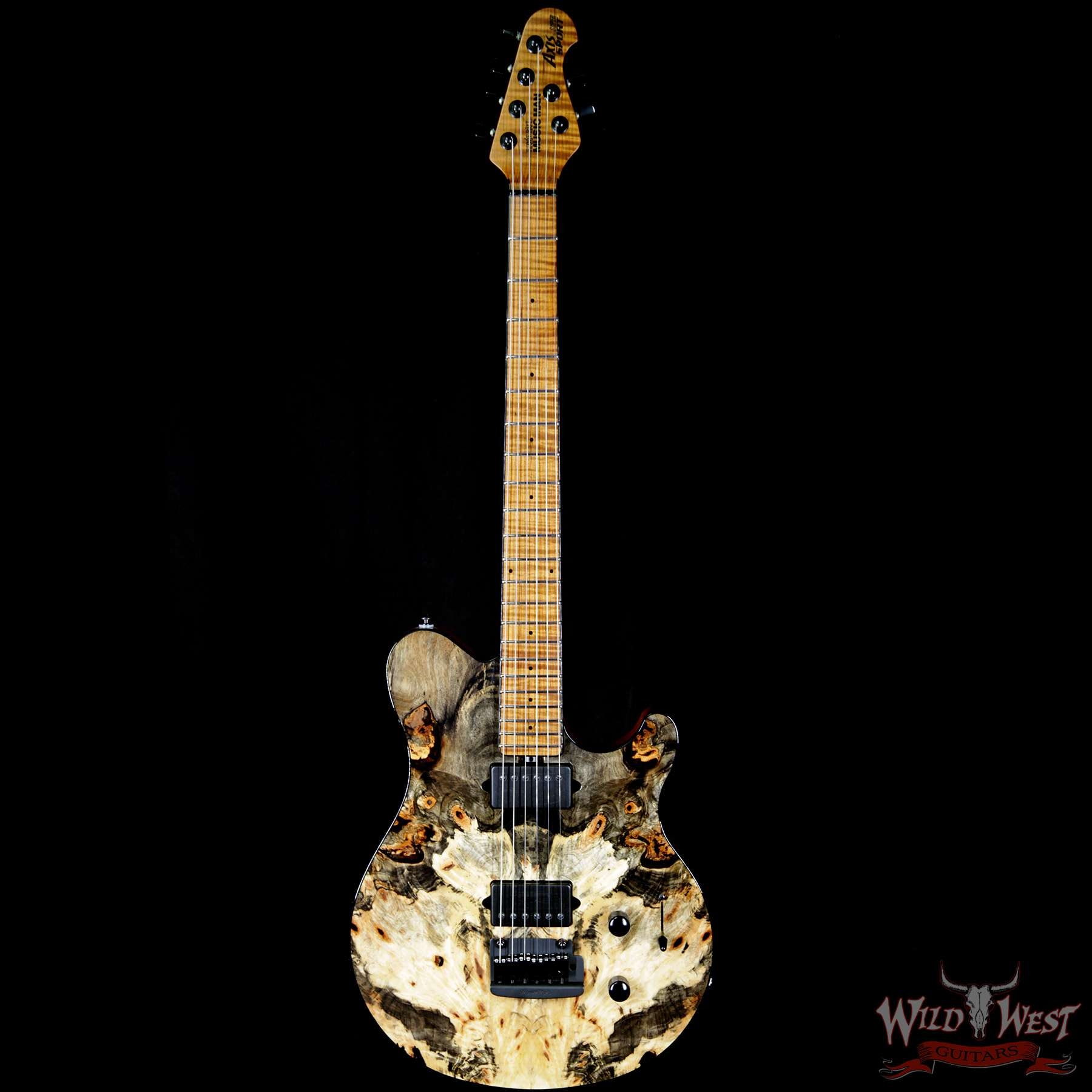 Ernie Ball Music Man BFR Axis Super Sport Limited # 36 of 85 Buckeye Burl Top Roasted Flame Maple Neck - Natural