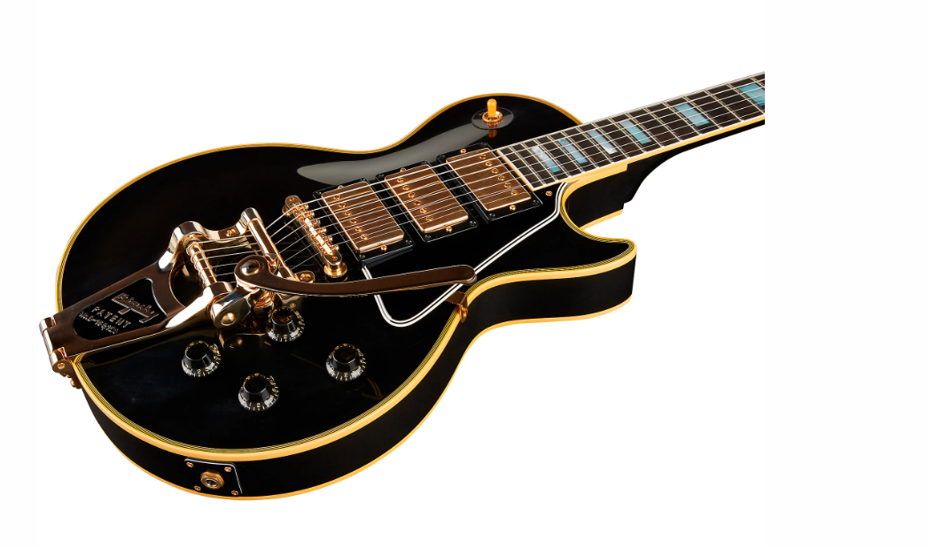 Gibson Custom 1957 Les Paul Custom Reissue 3-Pickup Bigsby VOS Electric Guitar Ebony