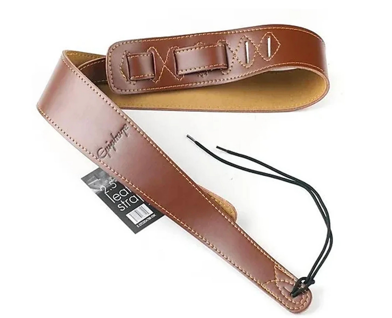 Epiphone Premium Leather Guitar Strap Brown