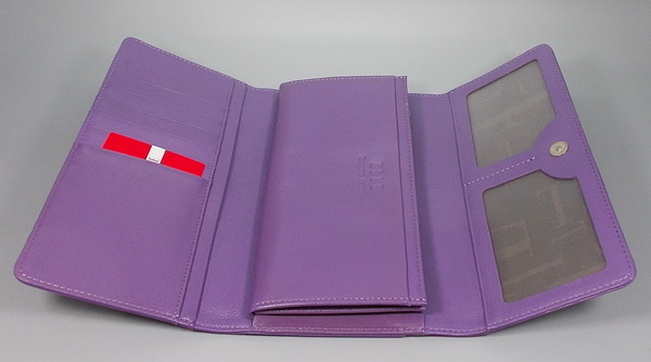 กระเป๋าสตางค์ ELLE ม่วงมะปรางเข้ม ใหม่ แท้