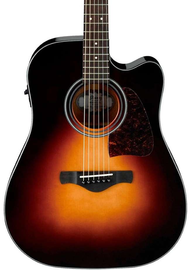 Ibanez Artwood AW4000-BS Dreadnought Acoustic-Electric Guitar Brown Sunburst