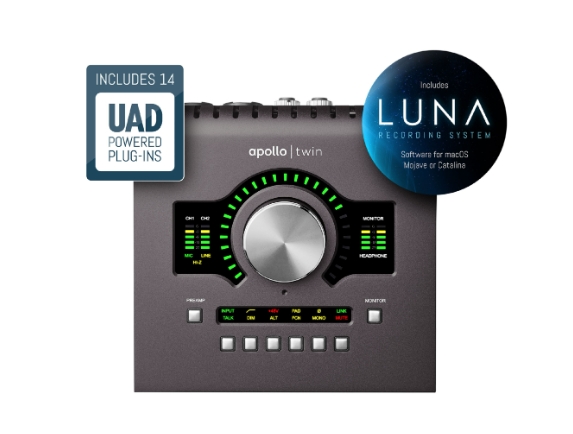 Universal Audio Apollo Twin MKII DUO 10x6 Thunderbolt Audio Interface with UAD DSP