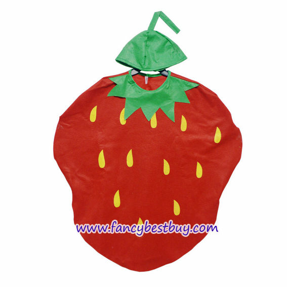 ชุดสตรอเบอร์รี่สำหรับใส่เป็นชุดแฟนซีผลไม้สำหรับเด็ก Strawerry Costume ขนาดฟรีไซด์